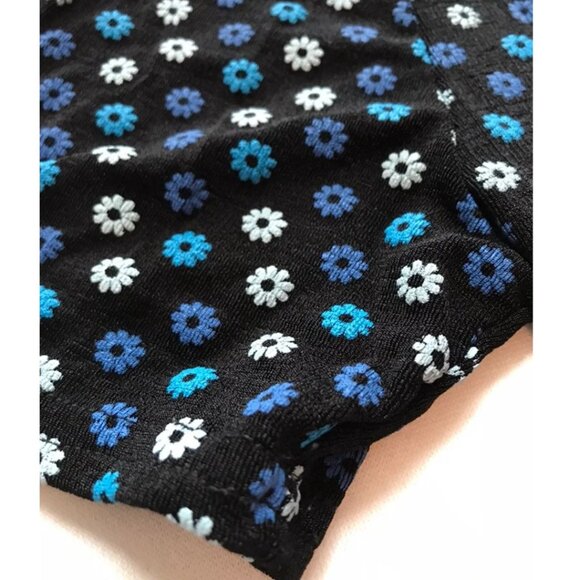 90s Stretchy Elasticy Slinky Tshirt with Puffy Flowers 90s Girls Crop - Picture 3 of 5